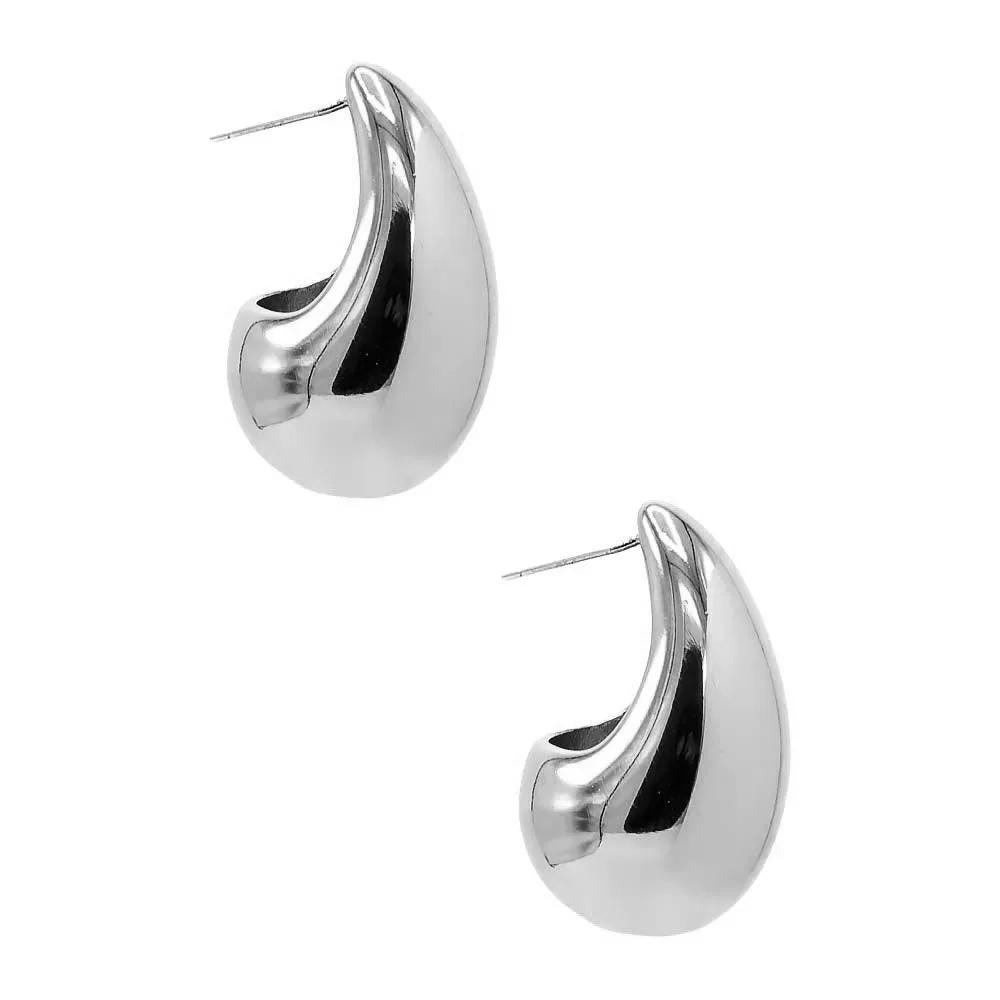 Adina Eden Solid Chunky Drop Stud Earring sold by Adina Eden's product image thumbnail 4
