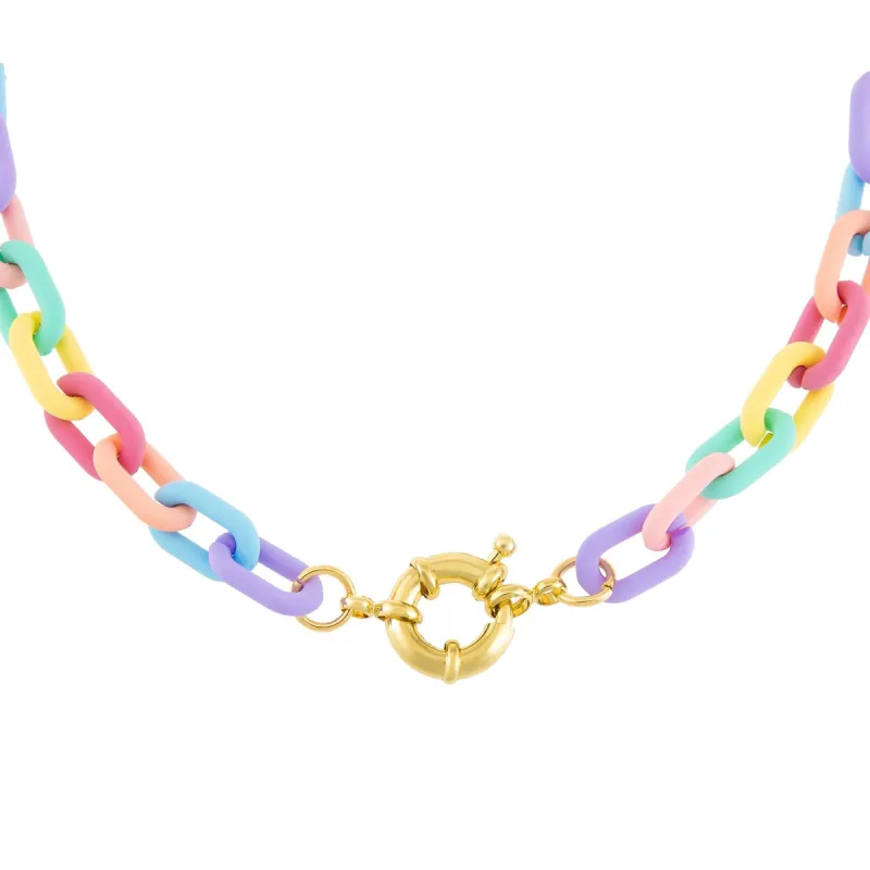 Pastel Paper Clip Link Toggle Choker sold by Adina Eden's
