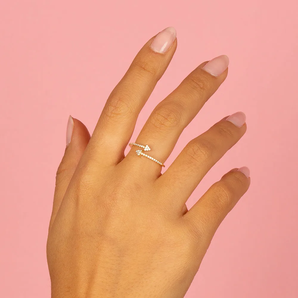 Pavé Arrow Wrap Ring sold by Adina Eden's product image thumbnail 2