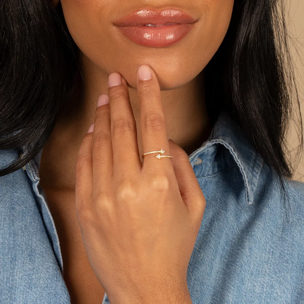 Pavé Arrow Wrap Ring sold by Adina Eden's product image thumbnail 3