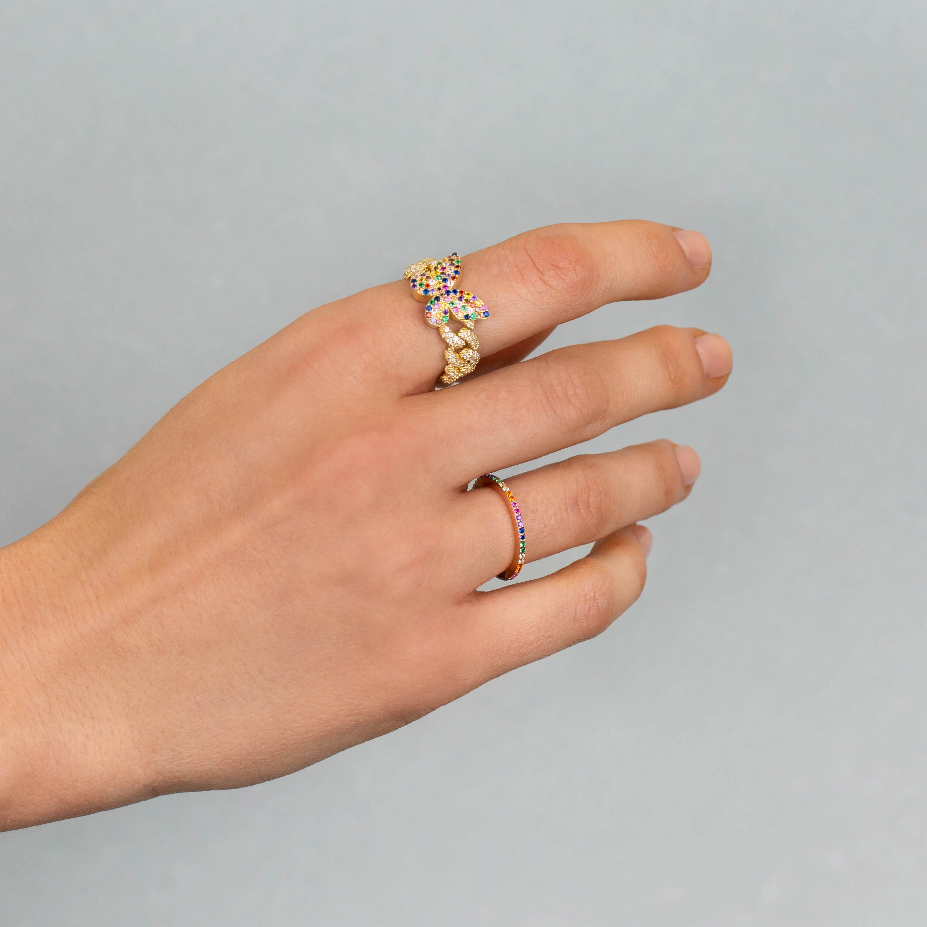 Thin Rainbow Ring sold by Adina Eden's product image thumbnail 2