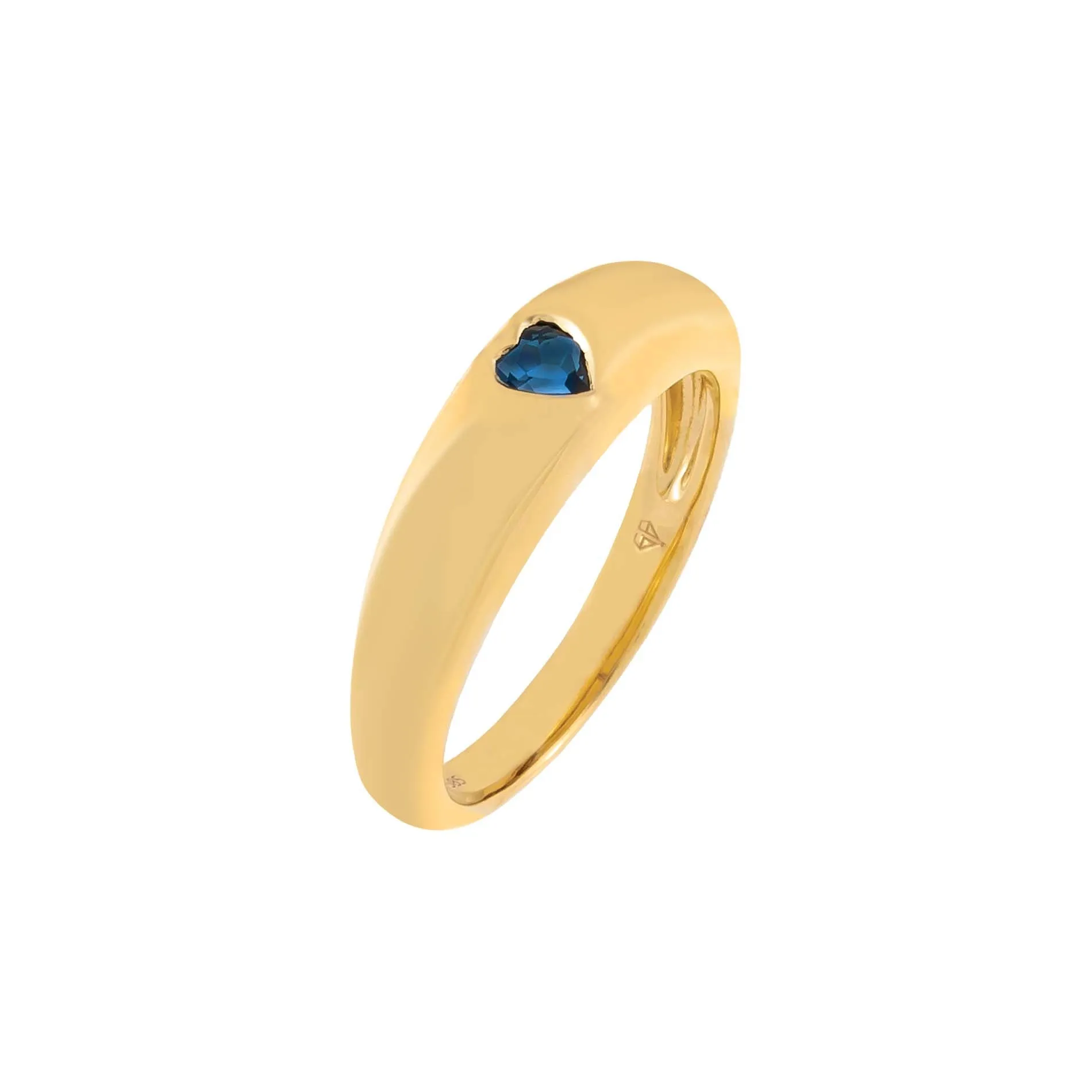 Gemstone Heart Dome Ring 14K sold by Adina Eden's product image thumbnail 4