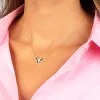 3D Pave/Solid Butterfly Necklace sold by Adina Eden's