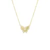 3D Pave/Solid Butterfly Necklace sold by Adina Eden's