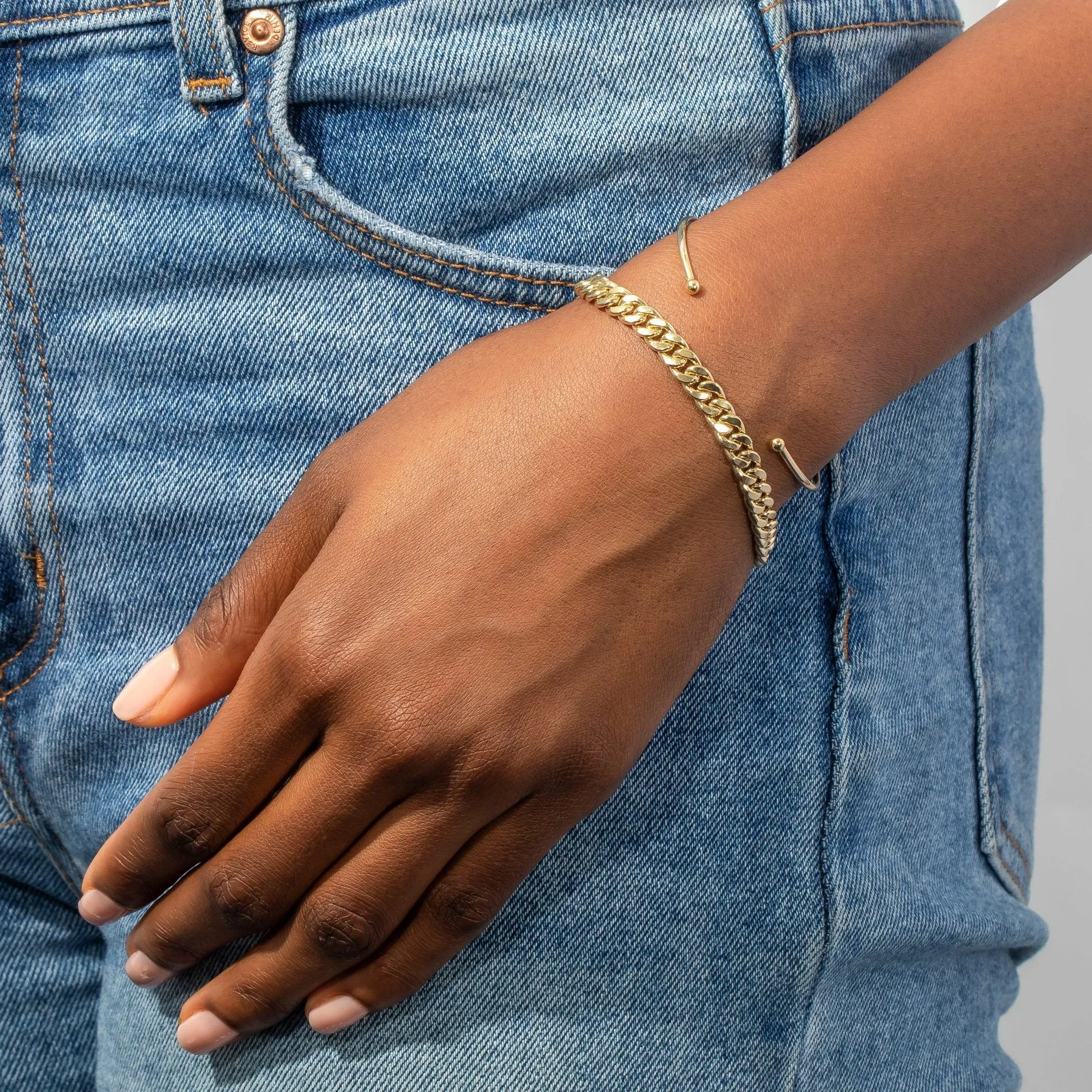 Miami Cuban Link Bracelet 14K sold by Adina Eden's product image thumbnail 2