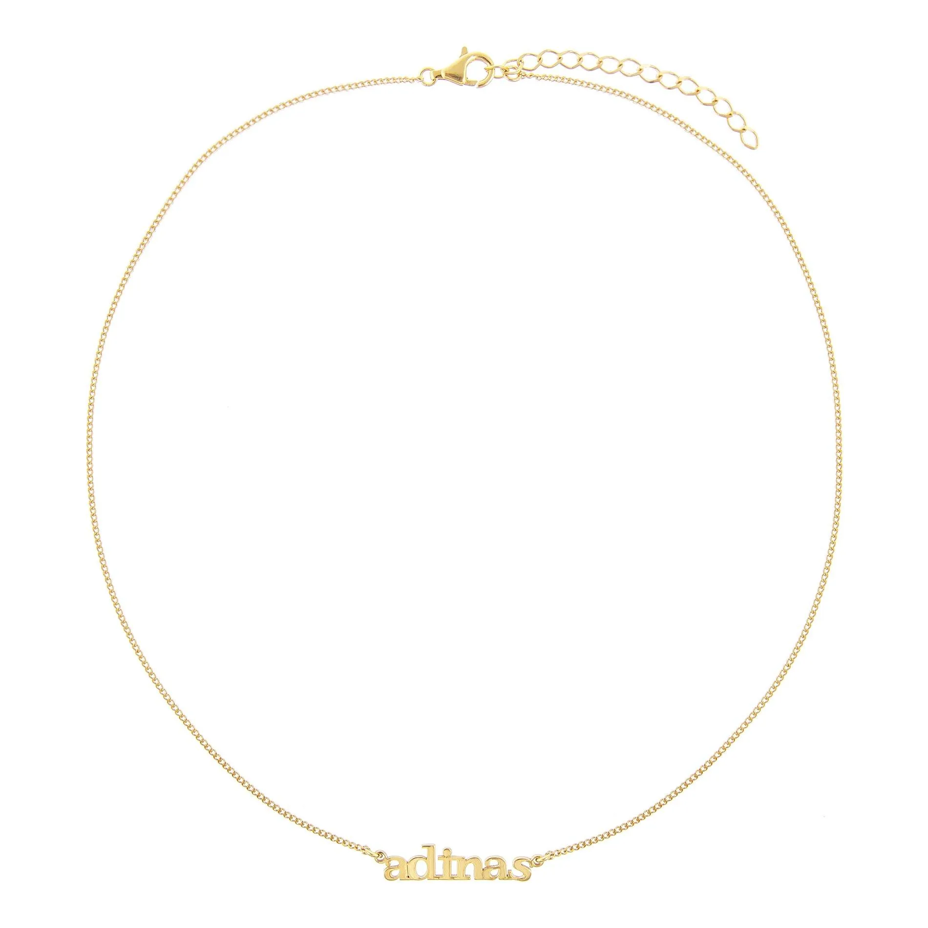 Mini Lowercase Nameplate Necklace sold by Adina Eden's product image thumbnail 5