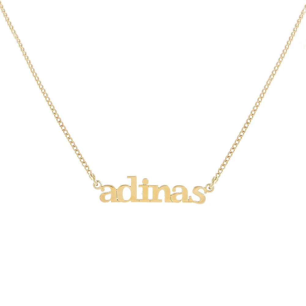 Mini Lowercase Nameplate Necklace sold by Adina Eden's