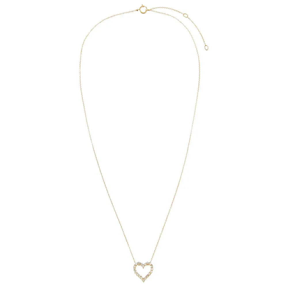 Classic Diamond Heart Necklace 14K sold by Adina Eden's product image thumbnail 4