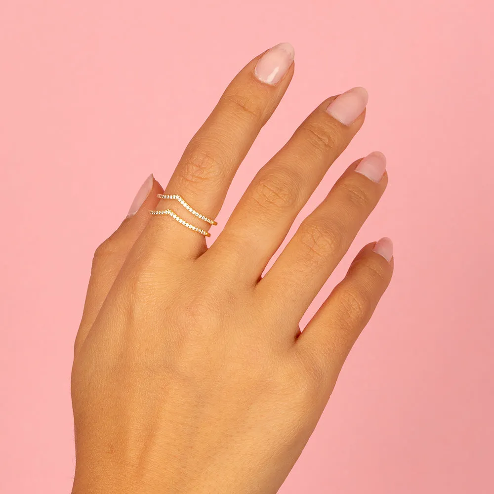 Pavé Chevron Ring sold by Adina Eden's product image thumbnail 2