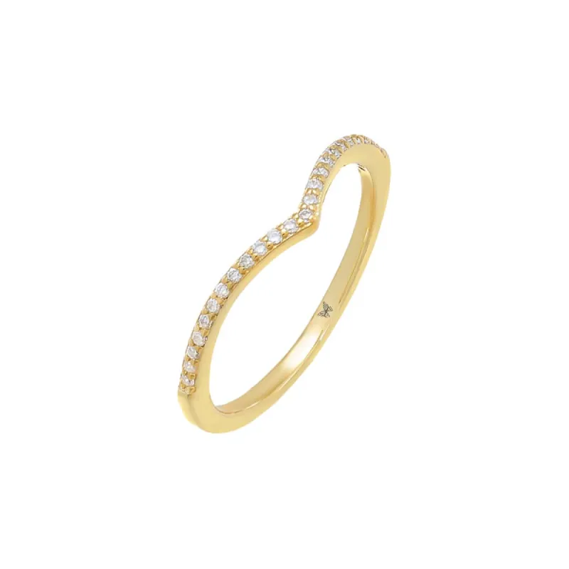 Pavé Chevron Ring made by Adina Eden's