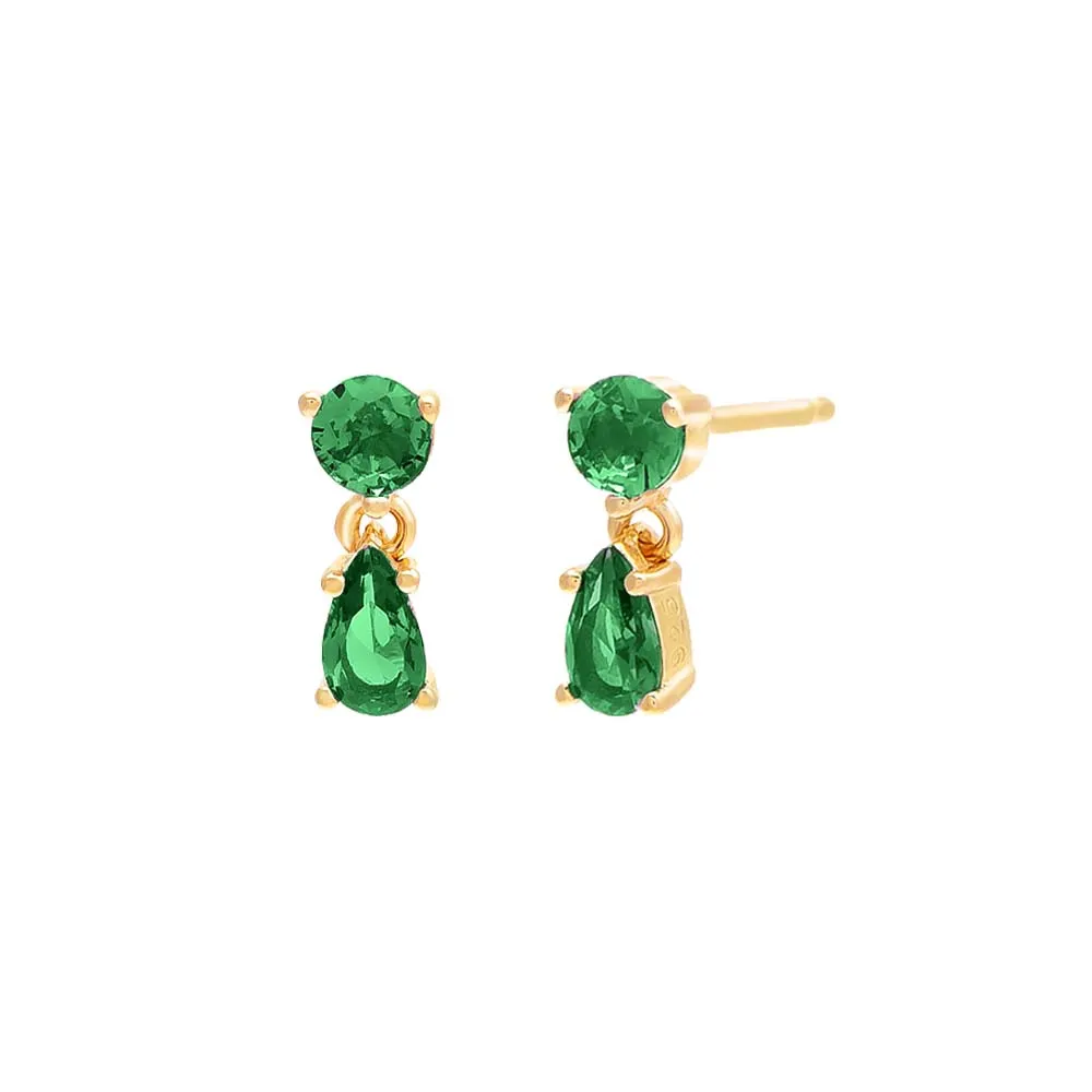 Colored Solitaire x Teardrop Stud Earring sold by Adina Eden's product image thumbnail 4