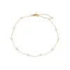 Petite Multi Pearl Anklet 14K sold by Adina Eden's