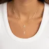 Pave Gothic Double Initial Necklace sold by Adina Eden's