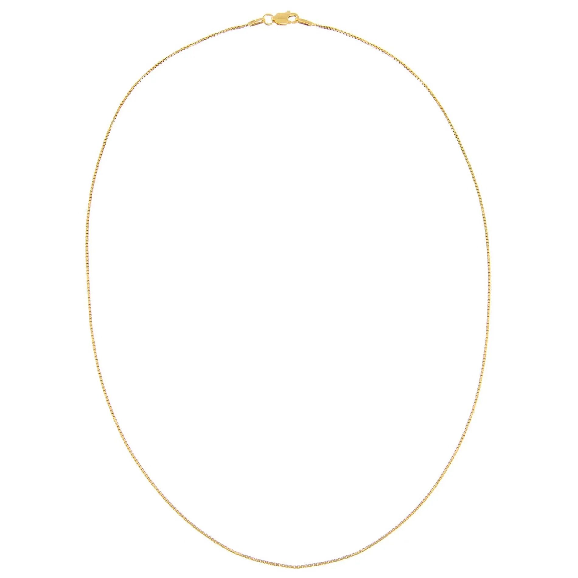 Thin Box Chain Necklace sold by Adina Eden's product image thumbnail 3