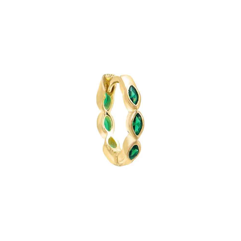 Colored Marquise Bezel Huggie Earring sold by Adina Eden's product image thumbnail 5
