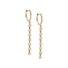 Diamond Dangling Drop Huggie Earring 14K sold by Adina Eden's