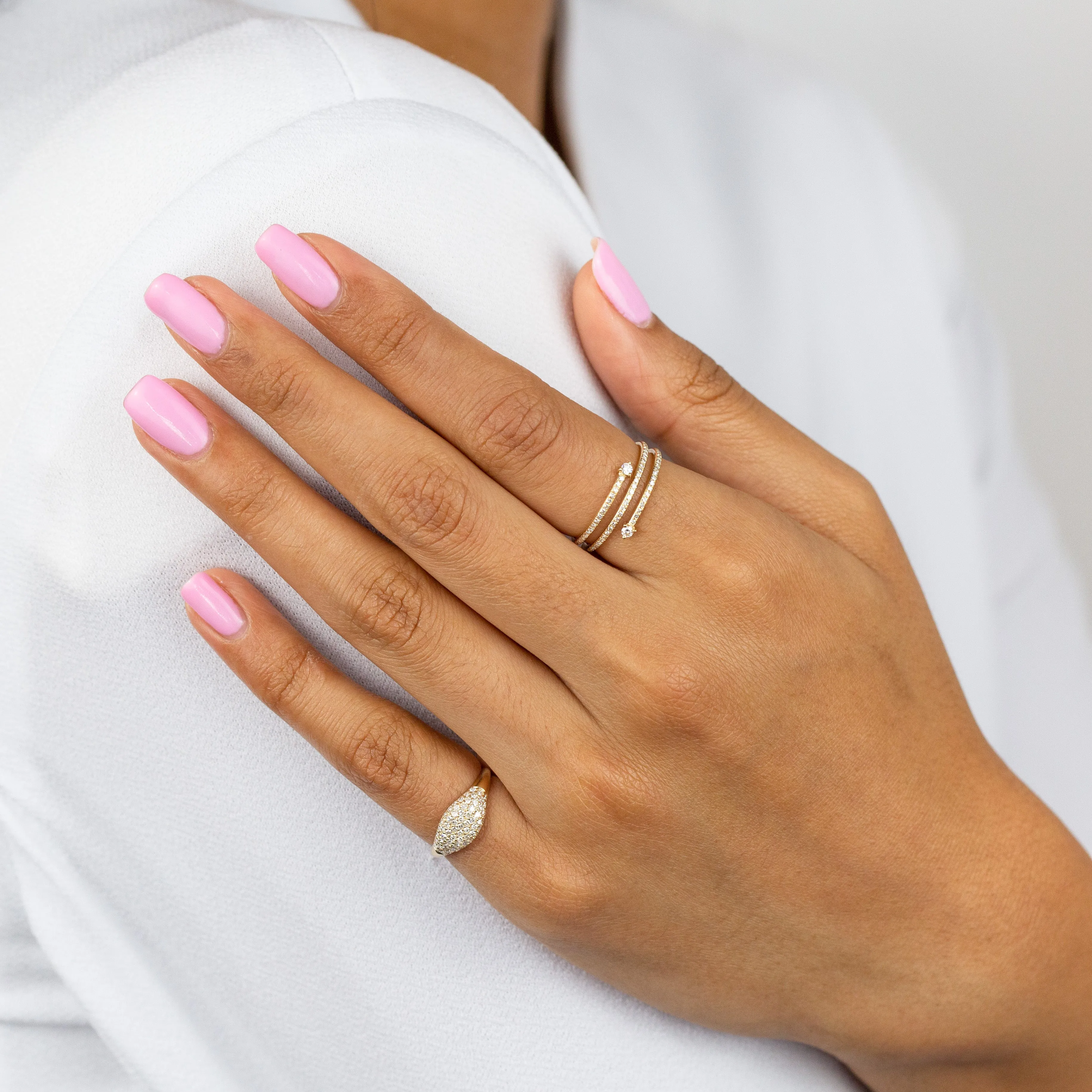 Diamond Solitaire Wrap Ring 14K sold by Adina Eden's product image thumbnail 2