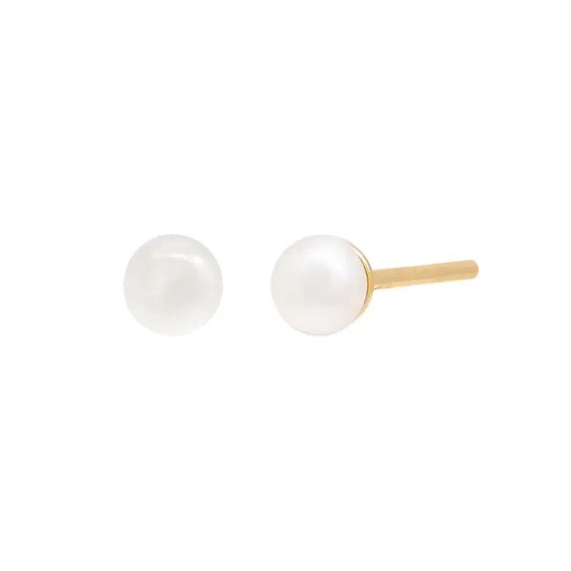 Pearl Stud Earring 14K sold by Adina Eden's