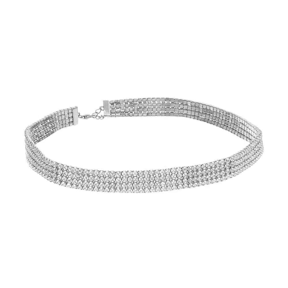 Four Row Bling Tennis Choker sold by Adina Eden's product image thumbnail 3