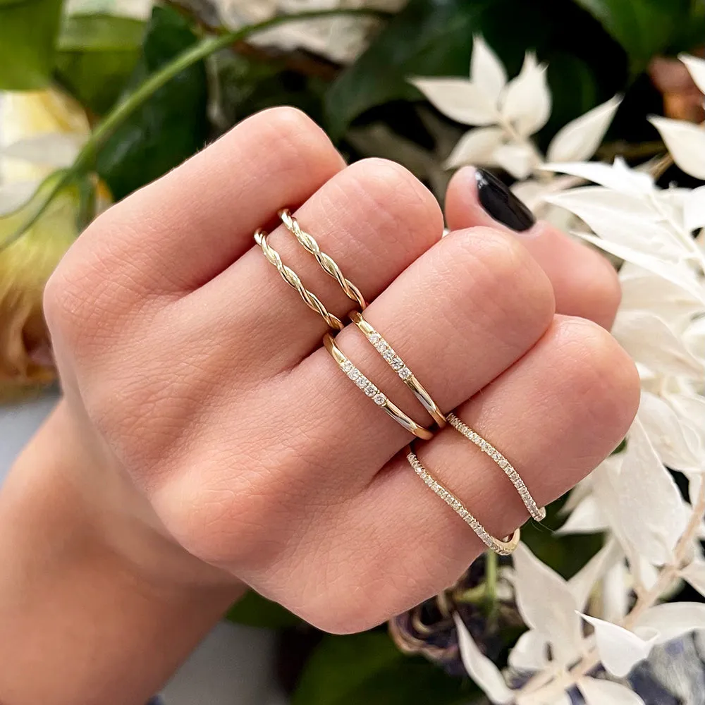 Diamond Curved Ring 14k sold by Adina Eden's product image thumbnail 2