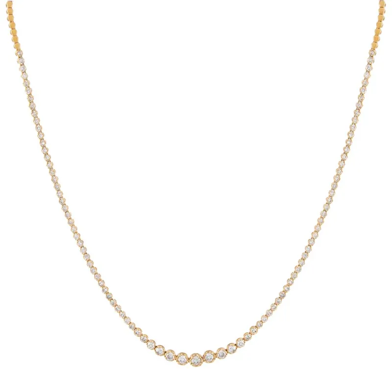 Graduated Diamond Necklace 14K sold by Adina Eden's