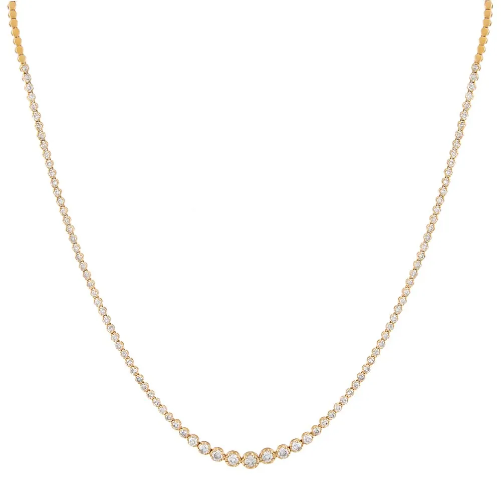 Graduated Diamond Necklace 14K sold by Adina Eden's