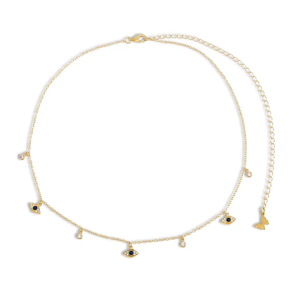 Dangling Evil Eye & Bezel Choker sold by Adina Eden's product image thumbnail 2