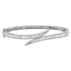 Diamond Pave X Baguette Wrap Bangle 14K sold by Adina Eden's