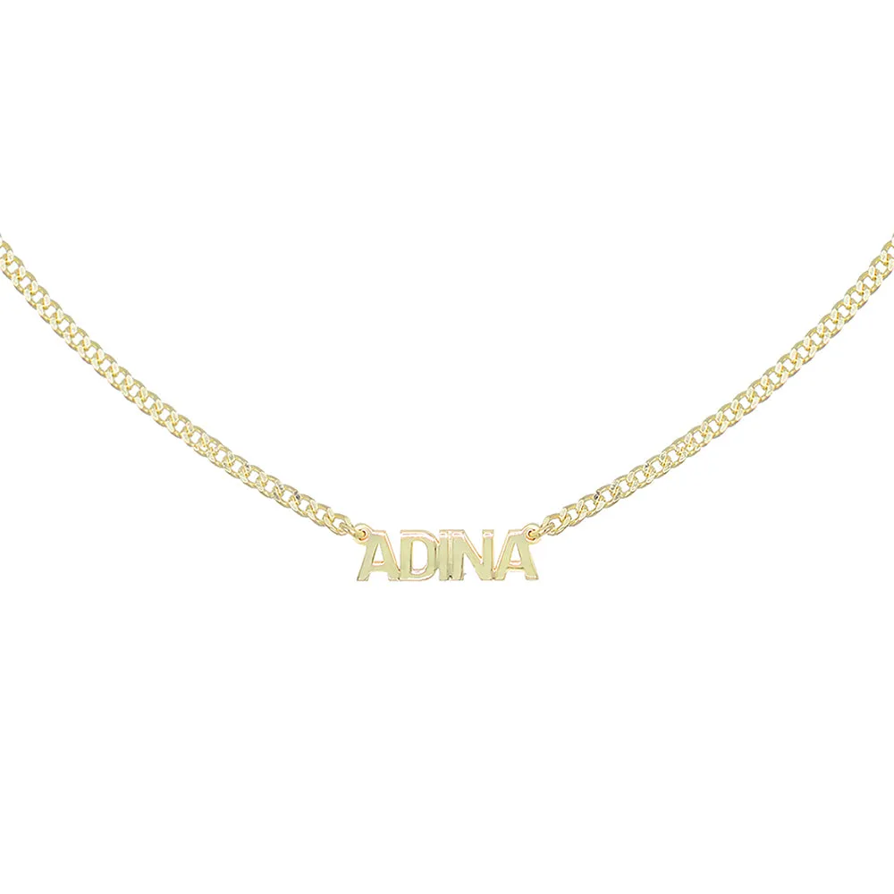 Mini Nameplate Choker sold by Adina Eden's