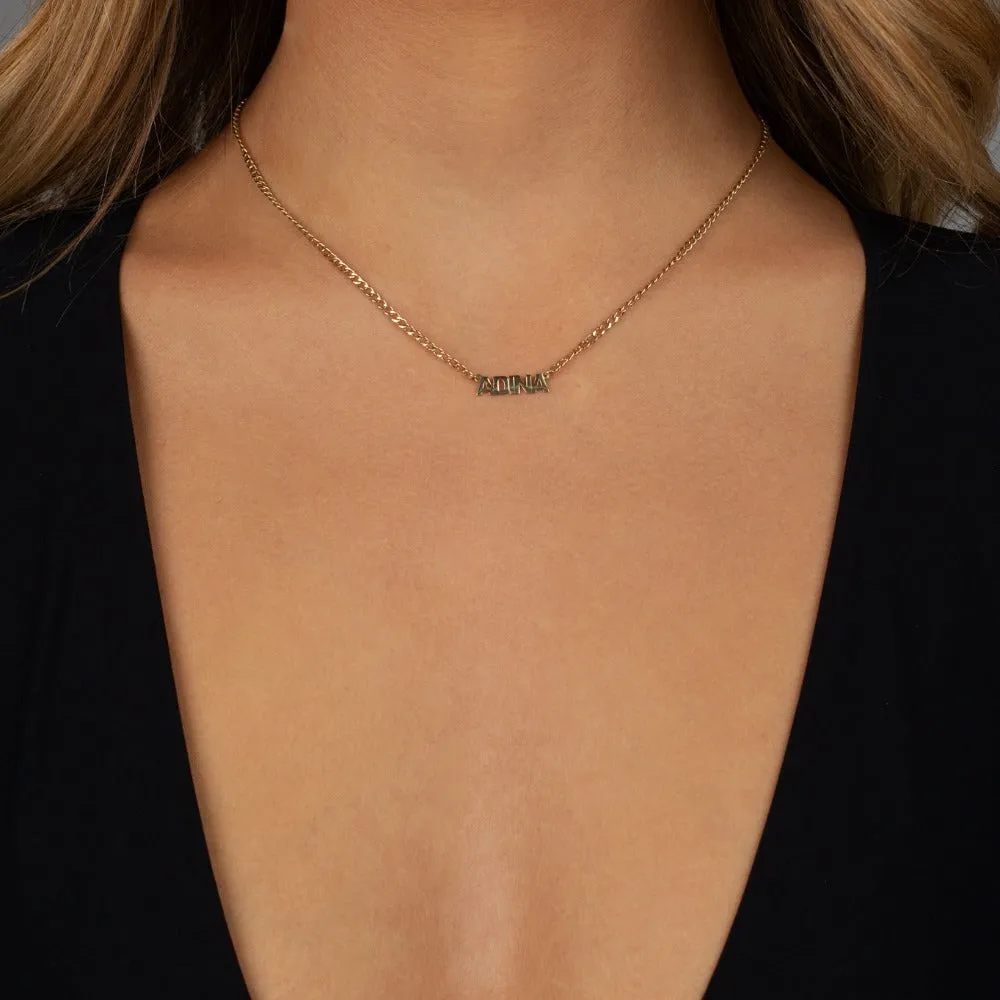 Mini Nameplate Choker sold by Adina Eden's product image thumbnail 2