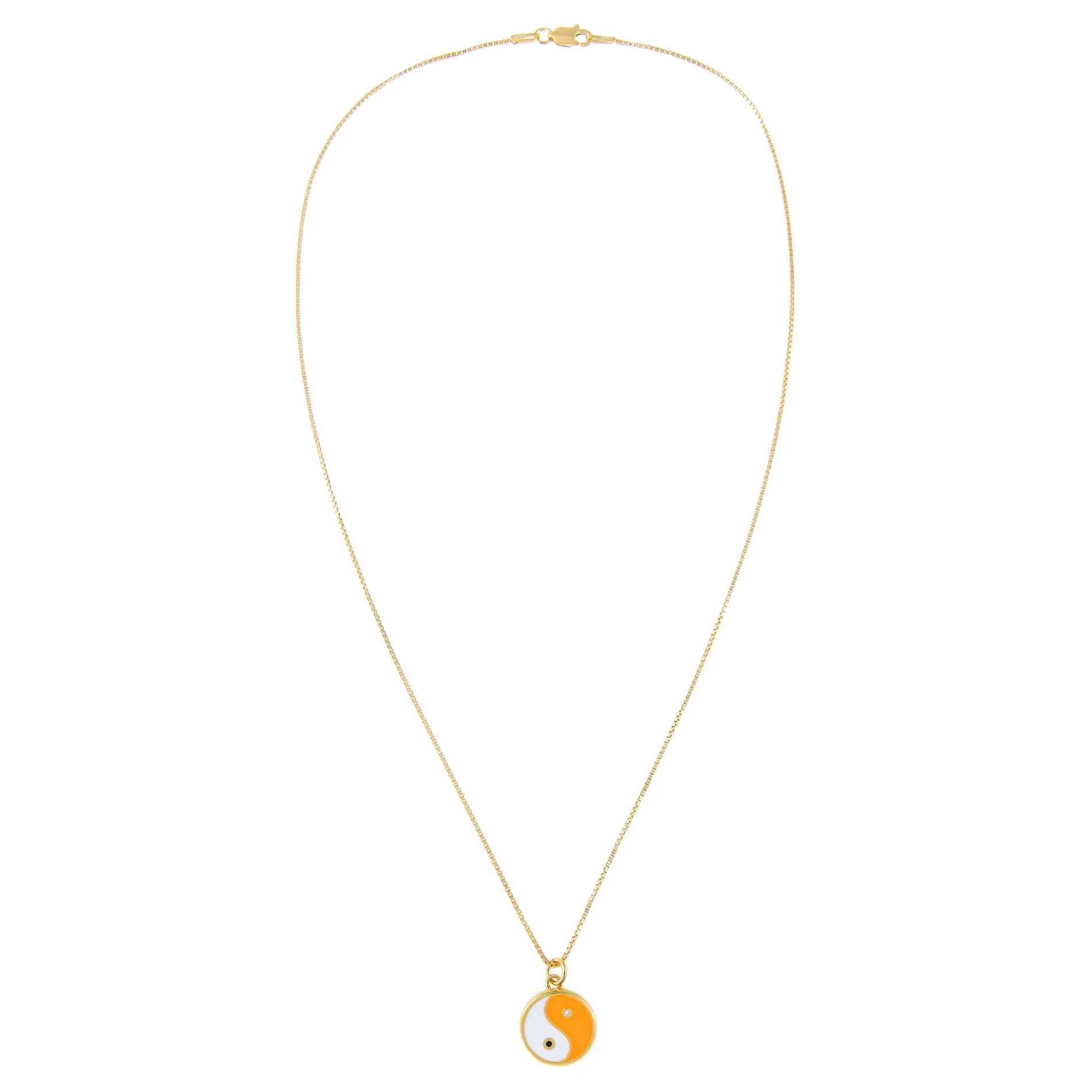 Enamel Yin & Yang Necklace sold by Adina Eden's product image thumbnail 3