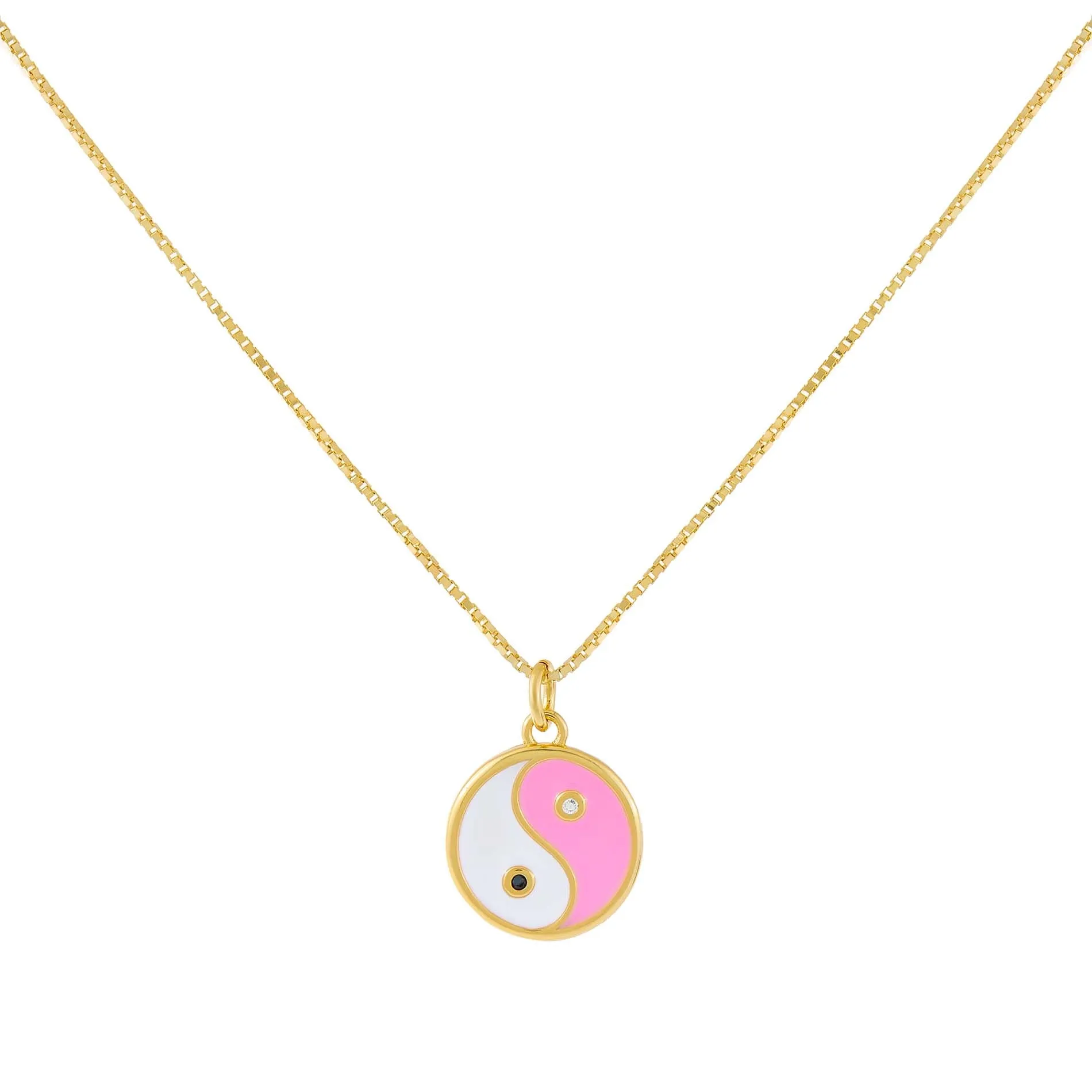 Enamel Yin & Yang Necklace sold by Adina Eden's product image thumbnail 4