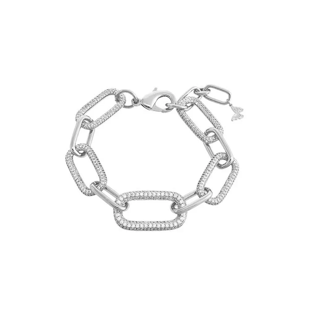 Pave Chunky Open Link Bracelet sold by Adina Eden's product image thumbnail 3