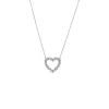 Lab Grown Diamond Cut Out Heart Necklace 14K sold by Adina Eden's