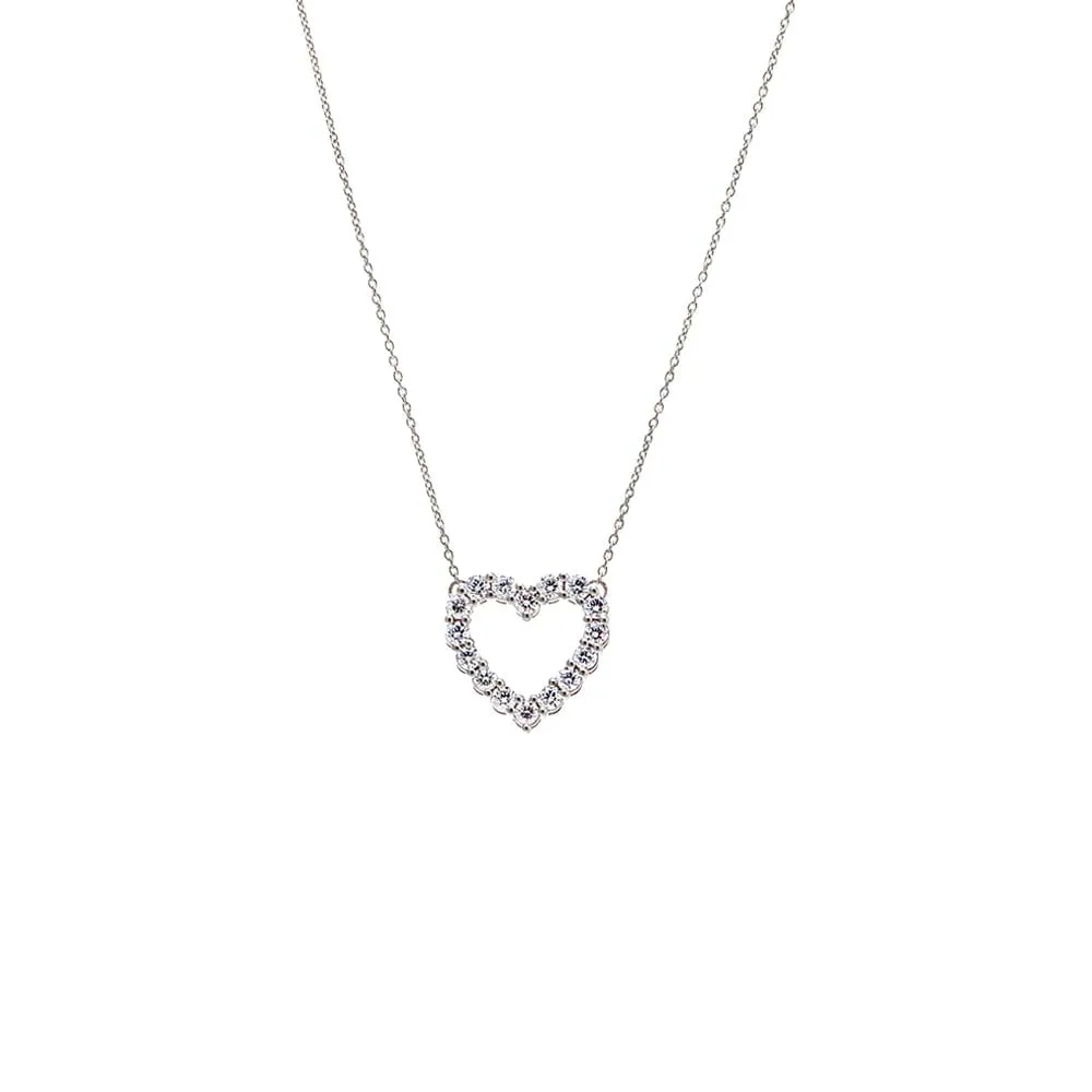Lab Grown Diamond Cut Out Heart Necklace 14K sold by Adina Eden's product image thumbnail 5