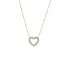 Lab Grown Diamond Cut Out Heart Necklace 14K sold by Adina Eden's