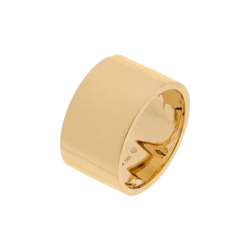 Extra Wide Cigar Band 14K sold by Adina Eden's