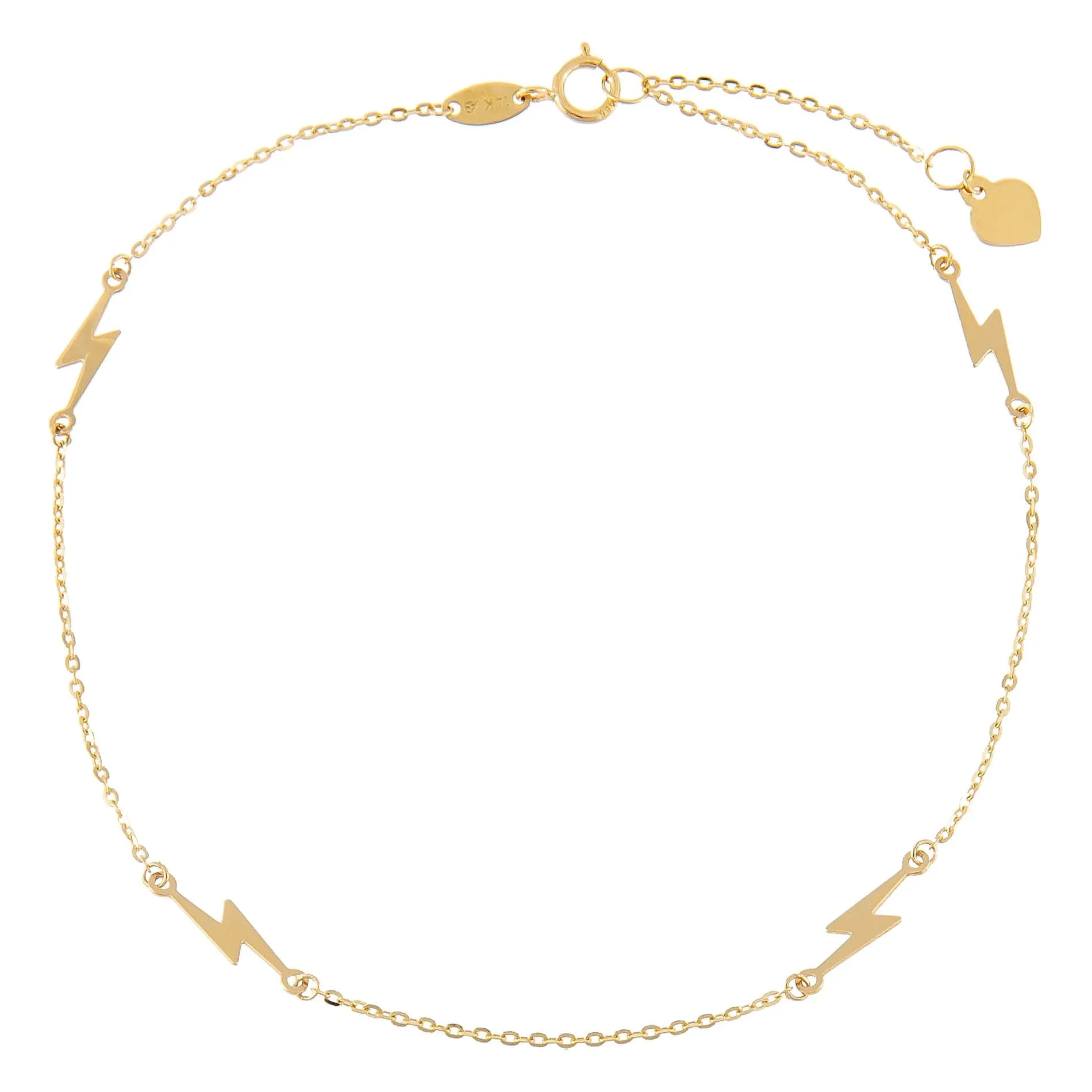 Lightning Anklet 14K sold by Adina Eden's