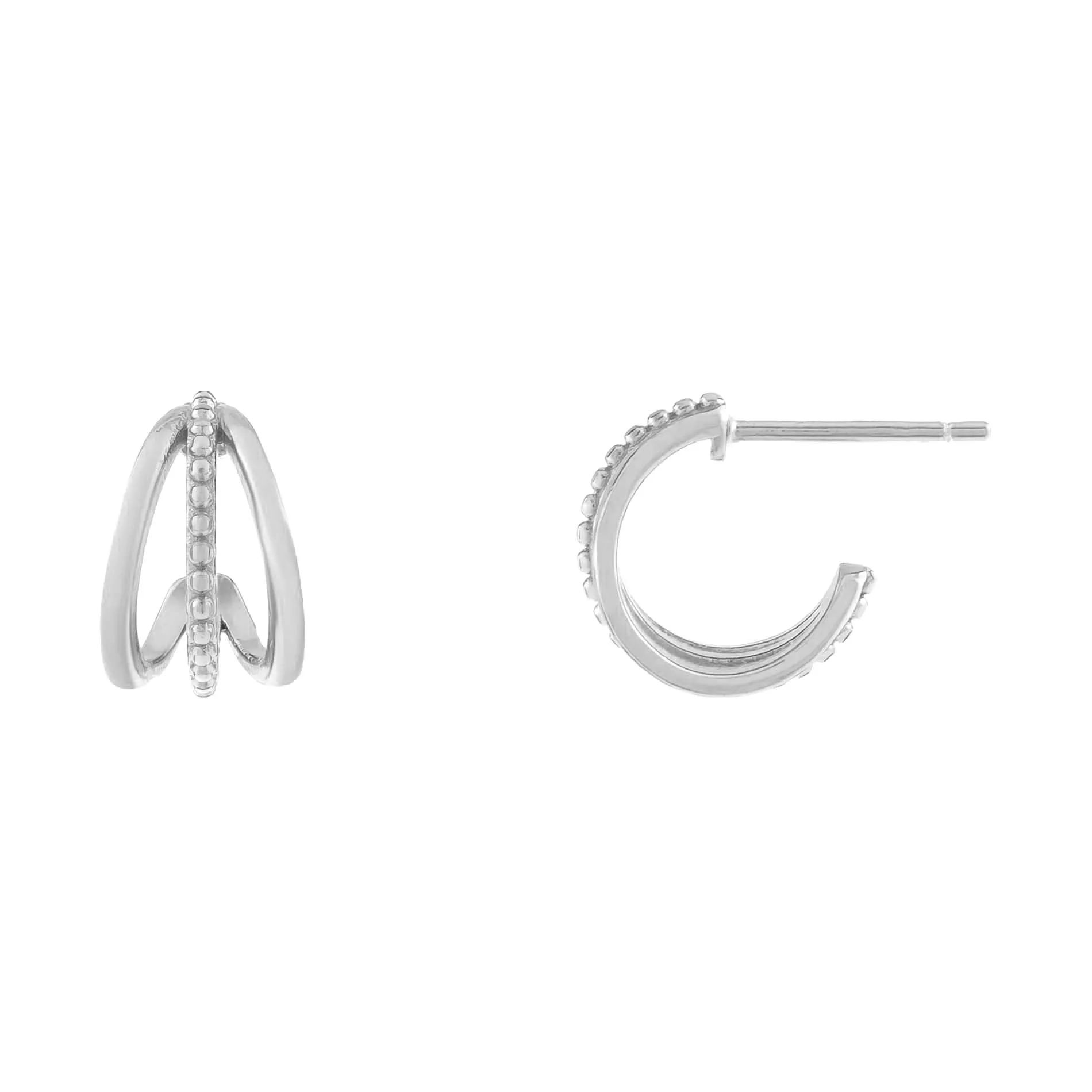 Mixed Triple Hoop Earring sold by Adina Eden's product image thumbnail 3