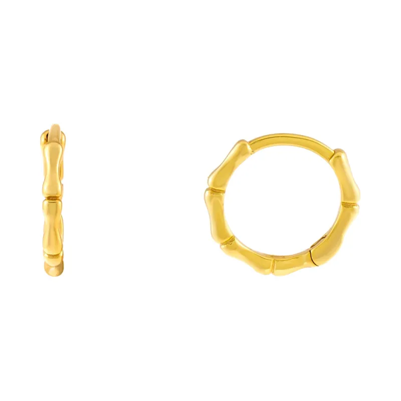Bamboo Huggie Earring sold by Adina Eden's