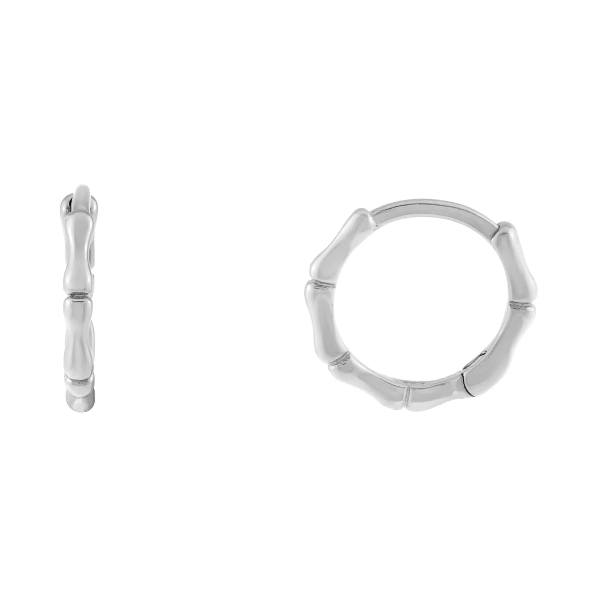 Bamboo Huggie Earring sold by Adina Eden's product image thumbnail 2