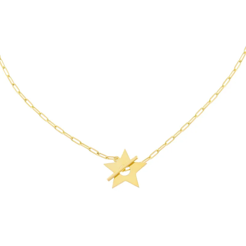 Open Star Toggle Link Necklace sold by Adina Eden's