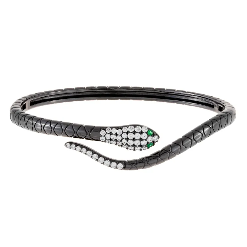 Onyx Snake Bangle sold by Adina Eden's