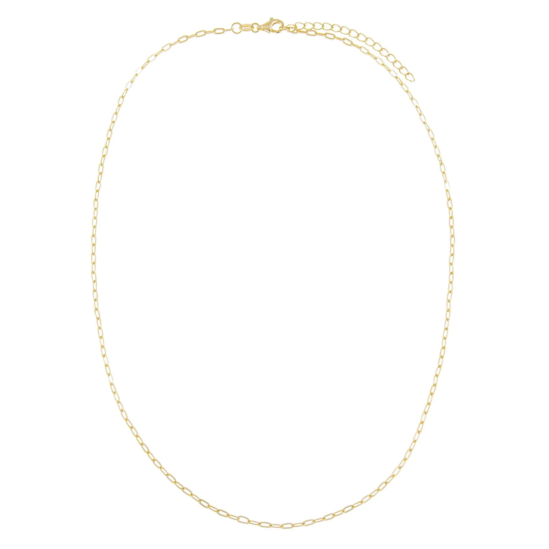 Thin Oval Link Necklace sold by Adina Eden's product image thumbnail 3