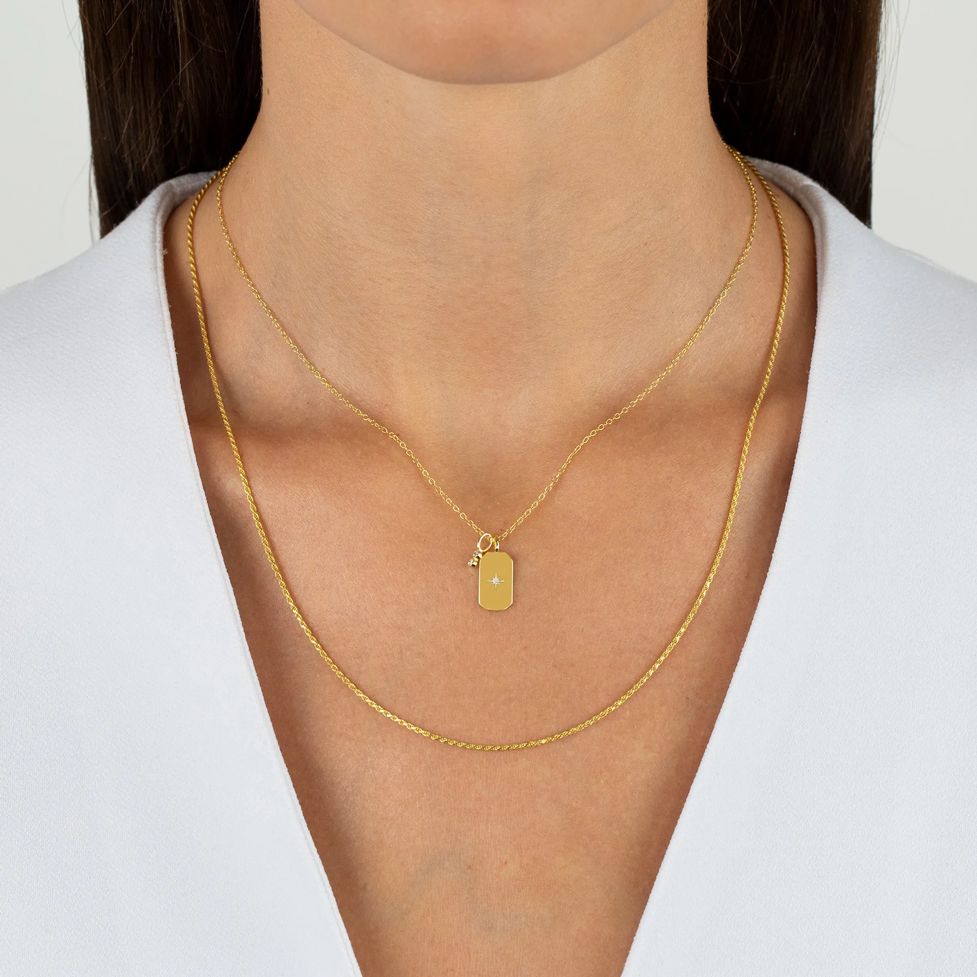 Thin Rope Chain Necklace sold by Adina Eden's product image thumbnail 2