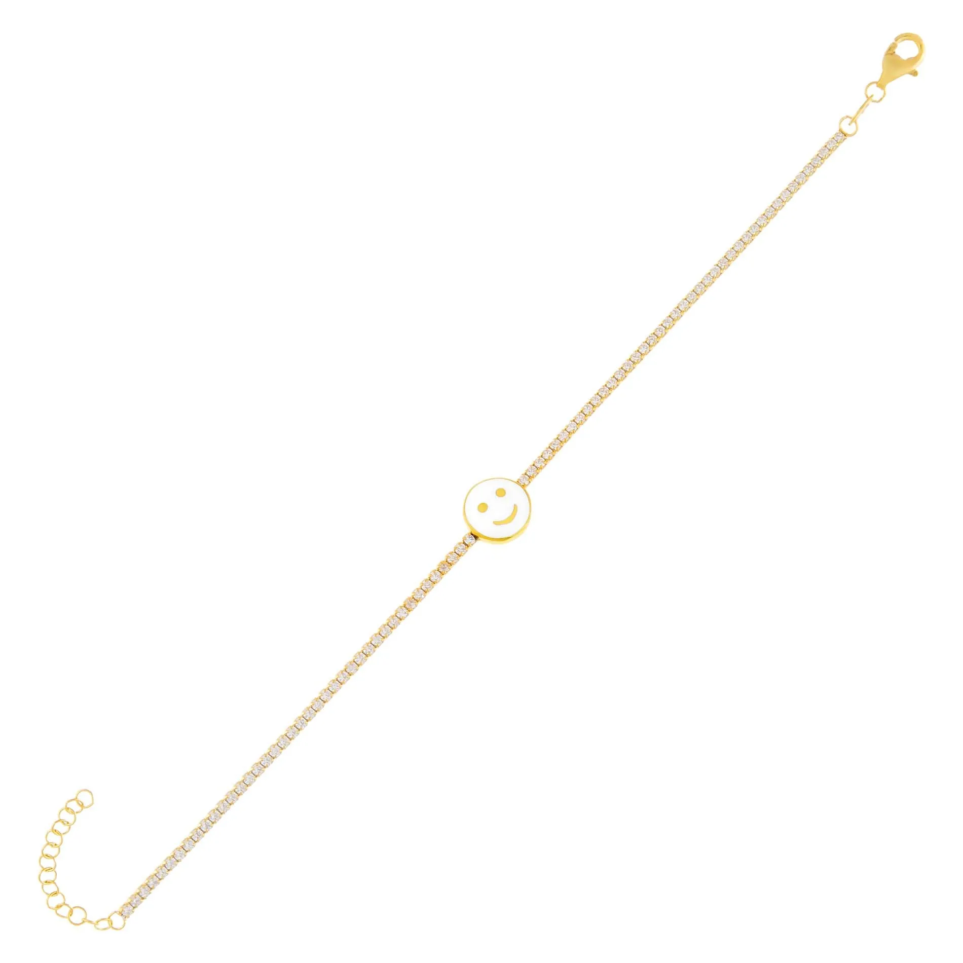 Neon Smiley Face Tennis Bracelet sold by Adina Eden's product image thumbnail 3