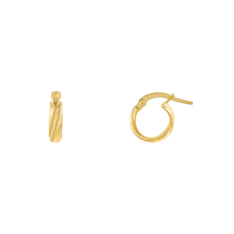 Twisted Hoop Earring 14K sold by Adina Eden's