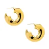 Large Solid Graduated Twisted Hoop Earring sold by Adina Eden's