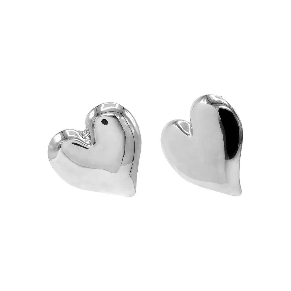Puffy Chunky Heart Stud Earring sold by Adina Eden's product image thumbnail 3