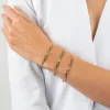 CZ Colored Oval Link Bracelet sold by Adina Eden's